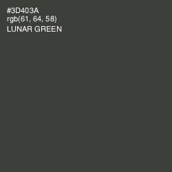 #3D403A - Lunar Green Color Image