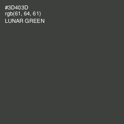 #3D403D - Lunar Green Color Image