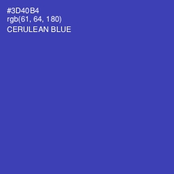 #3D40B4 - Cerulean Blue Color Image