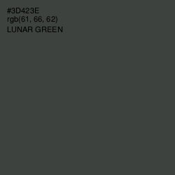 #3D423E - Lunar Green Color Image