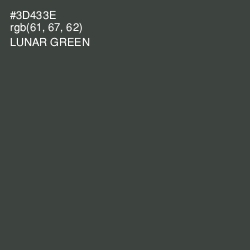 #3D433E - Lunar Green Color Image