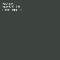 #3D433F - Lunar Green Color Image