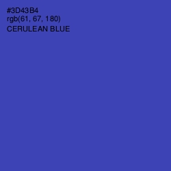 #3D43B4 - Cerulean Blue Color Image