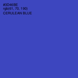 #3D46BE - Cerulean Blue Color Image