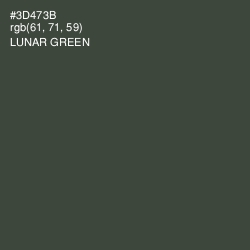 #3D473B - Lunar Green Color Image