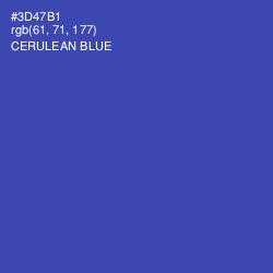 #3D47B1 - Cerulean Blue Color Image