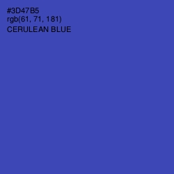 #3D47B5 - Cerulean Blue Color Image