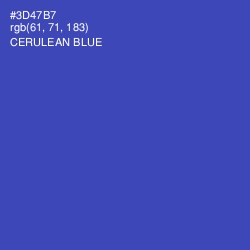 #3D47B7 - Cerulean Blue Color Image
