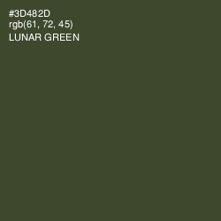 #3D482D - Lunar Green Color Image