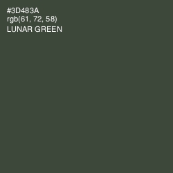 #3D483A - Lunar Green Color Image