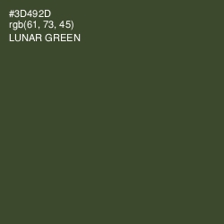 #3D492D - Lunar Green Color Image