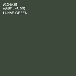 #3D4A3B - Lunar Green Color Image