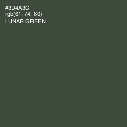 #3D4A3C - Lunar Green Color Image