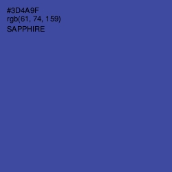 #3D4A9F - Sapphire Color Image