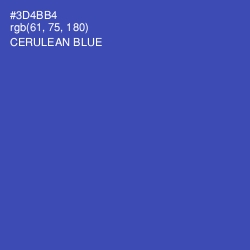 #3D4BB4 - Cerulean Blue Color Image