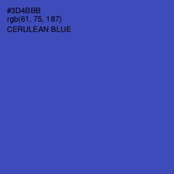 #3D4BBB - Cerulean Blue Color Image