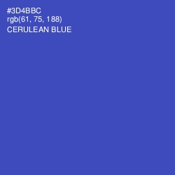 #3D4BBC - Cerulean Blue Color Image