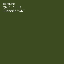 #3D4C20 - Cabbage Pont Color Image