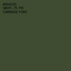 #3D4C2E - Cabbage Pont Color Image