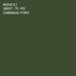 #3D4C31 - Cabbage Pont Color Image