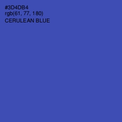 #3D4DB4 - Cerulean Blue Color Image