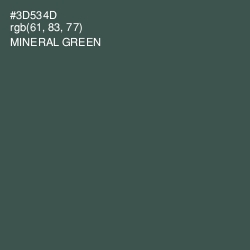 #3D534D - Mineral Green Color Image