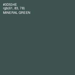 #3D534E - Mineral Green Color Image