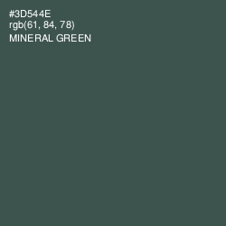 #3D544E - Mineral Green Color Image