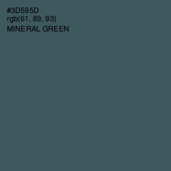 #3D595D - Mineral Green Color Image