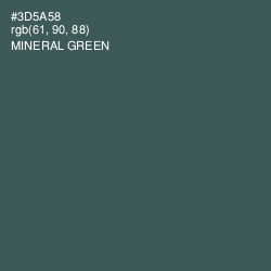 #3D5A58 - Mineral Green Color Image