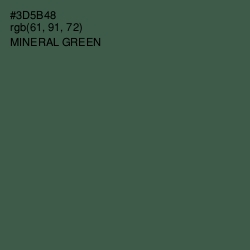 #3D5B48 - Mineral Green Color Image