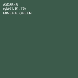 #3D5B4B - Mineral Green Color Image