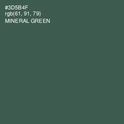 #3D5B4F - Mineral Green Color Image