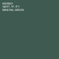 #3D5B51 - Mineral Green Color Image