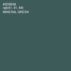 #3D5B58 - Mineral Green Color Image