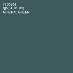 #3D5B59 - Mineral Green Color Image