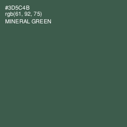 #3D5C4B - Mineral Green Color Image