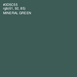 #3D5C55 - Mineral Green Color Image