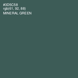 #3D5C58 - Mineral Green Color Image