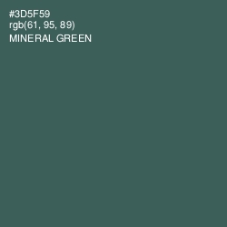 #3D5F59 - Mineral Green Color Image