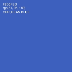 #3D5FBD - Cerulean Blue Color Image