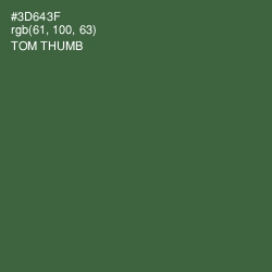 #3D643F - Tom Thumb Color Image