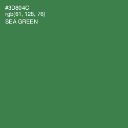 #3D804C - Sea Green Color Image