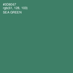 #3D8067 - Sea Green Color Image