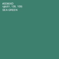 #3D806D - Sea Green Color Image