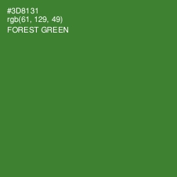 #3D8131 - Forest Green Color Image