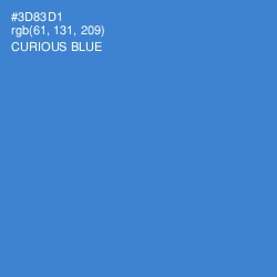 #3D83D1 - Curious Blue Color Image