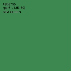 #3D8750 - Sea Green Color Image