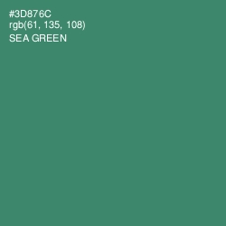 #3D876C - Sea Green Color Image