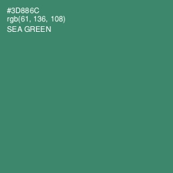 #3D886C - Sea Green Color Image